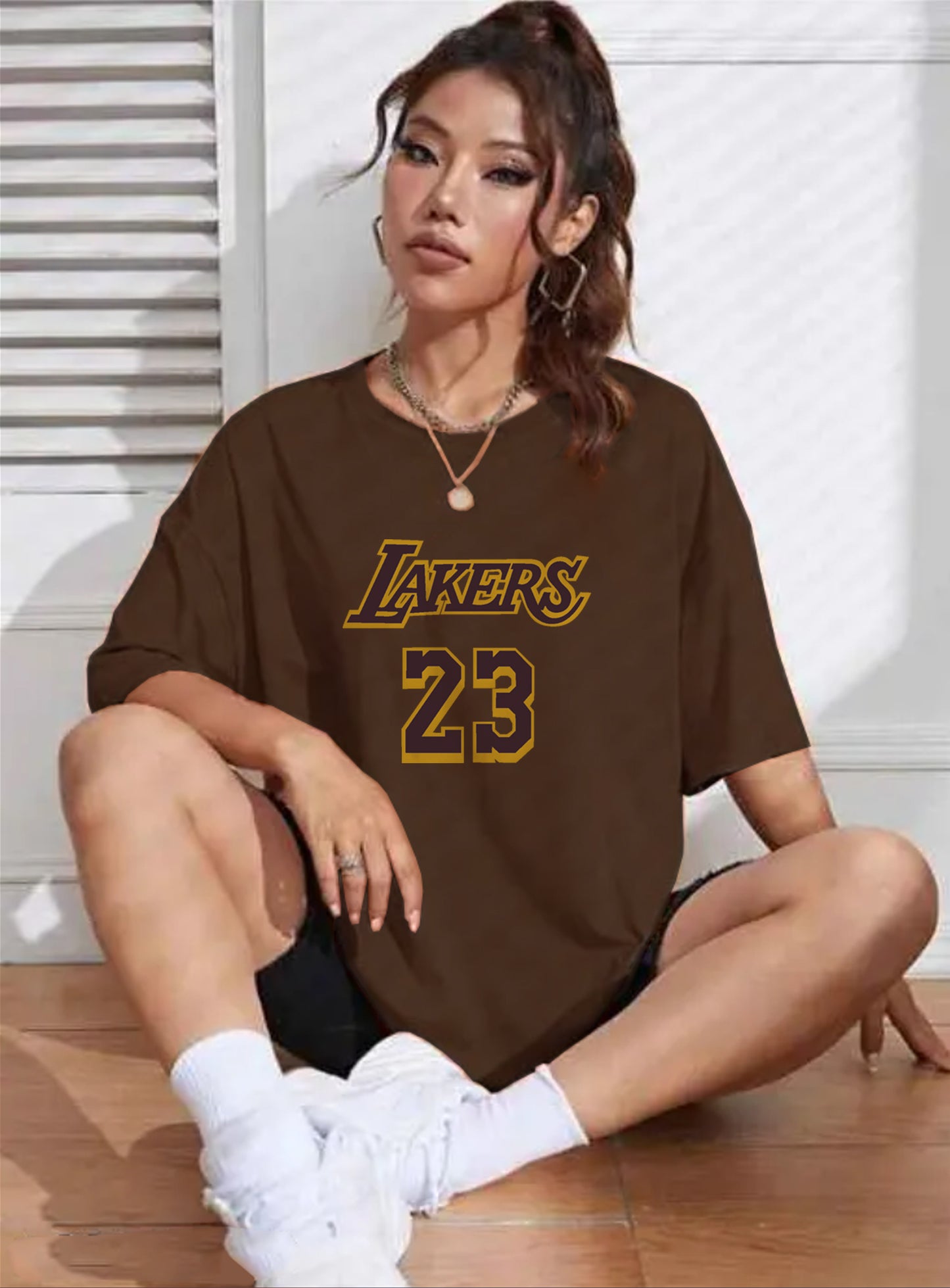 Printed Oversized Cotton T-Shirt for Women