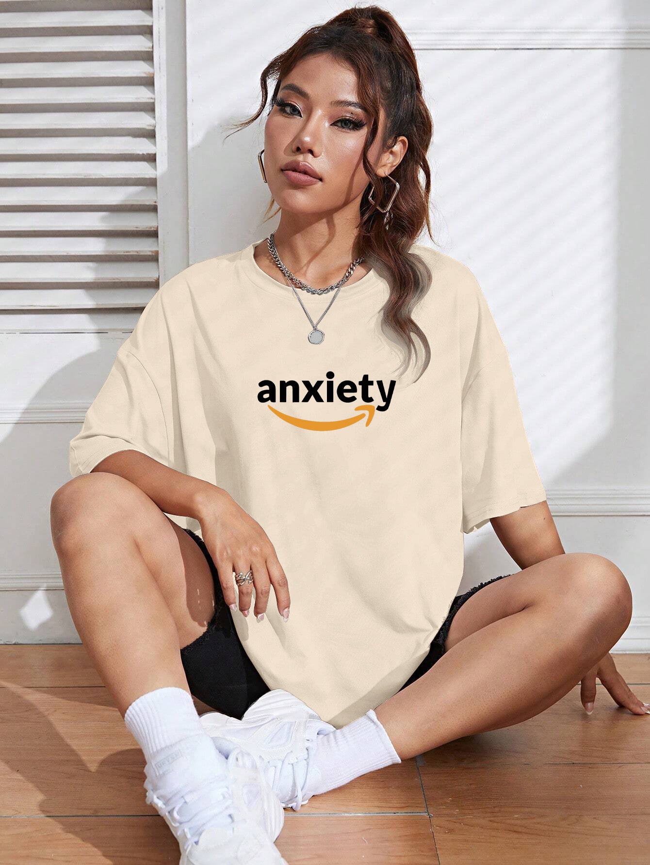 Printed Oversized Cotton T-Shirt for Women