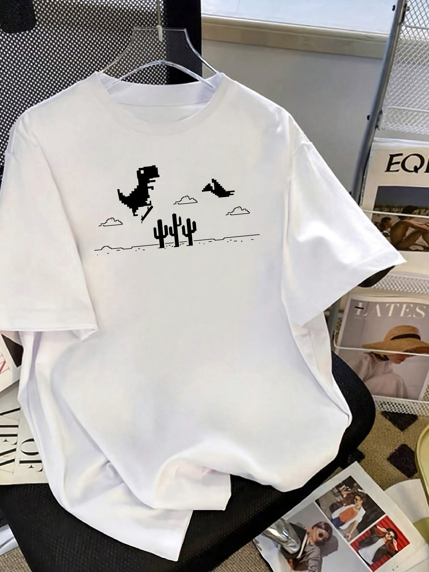 Printed Oversized Cotton T-Shirt for Women