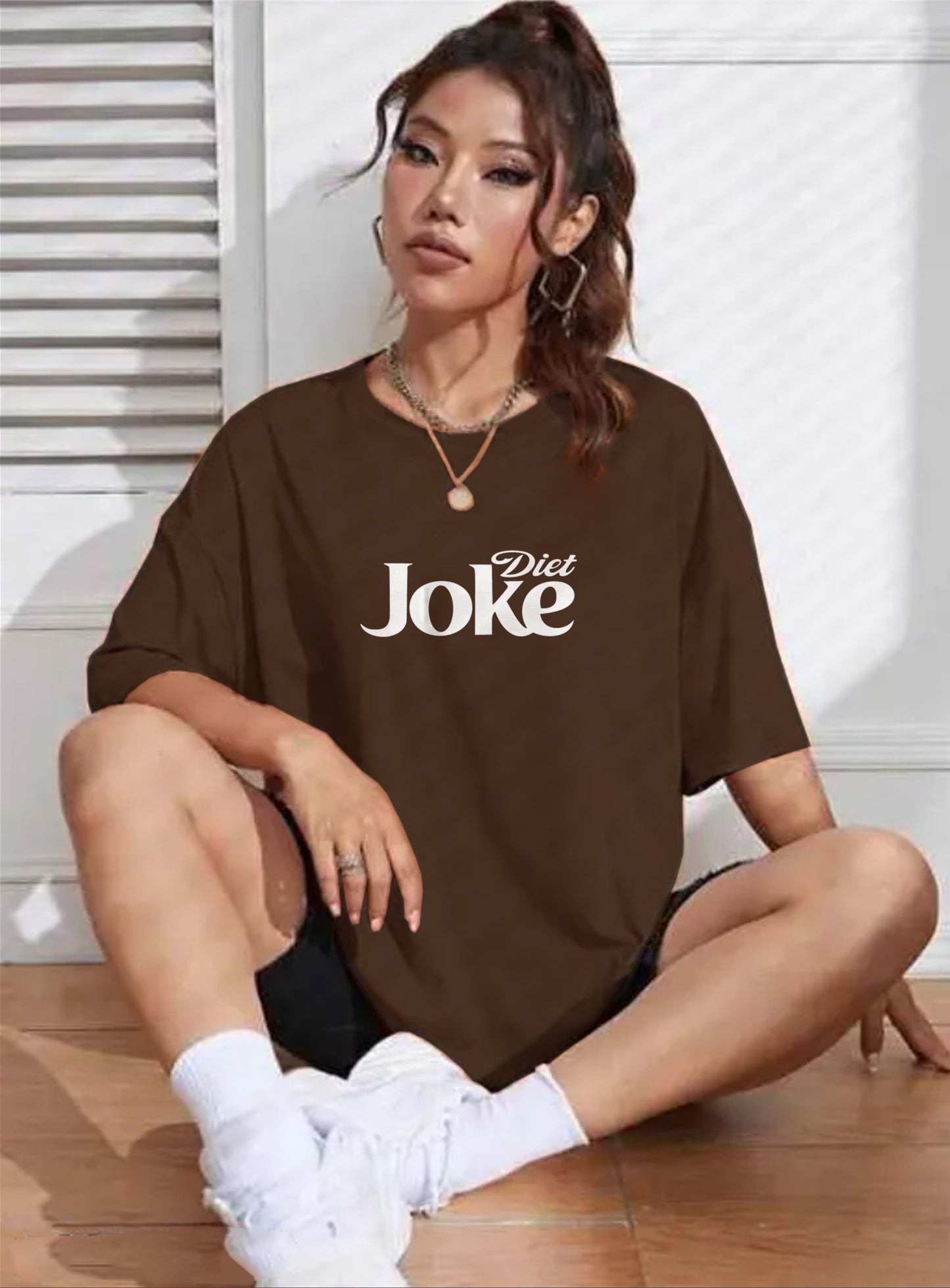 Printed Oversized Cotton T-Shirt for Women