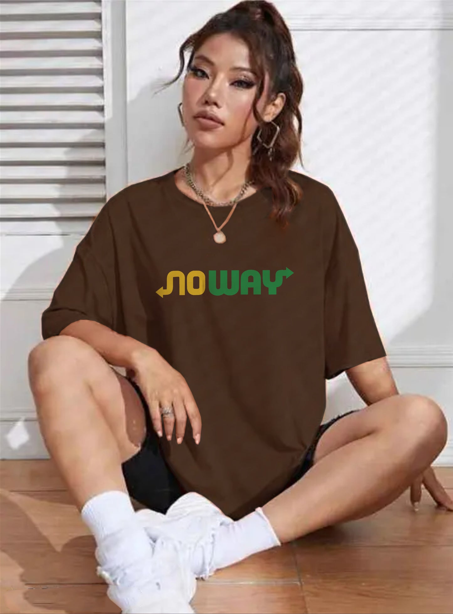 Printed Oversized Cotton T-Shirt for Women