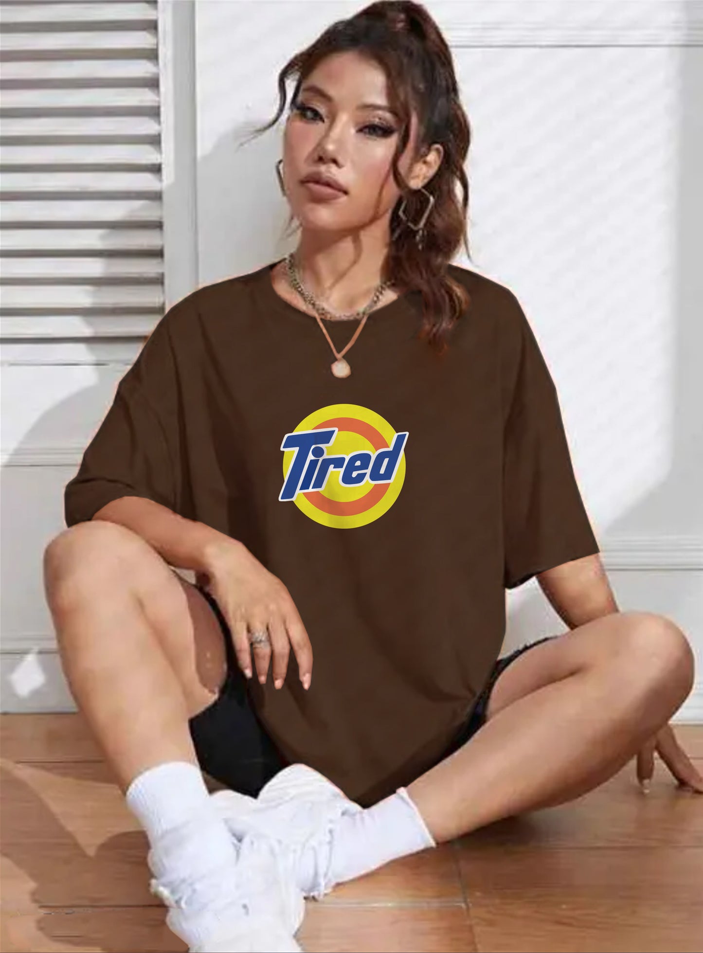 Printed Oversized Cotton T-Shirt for Women