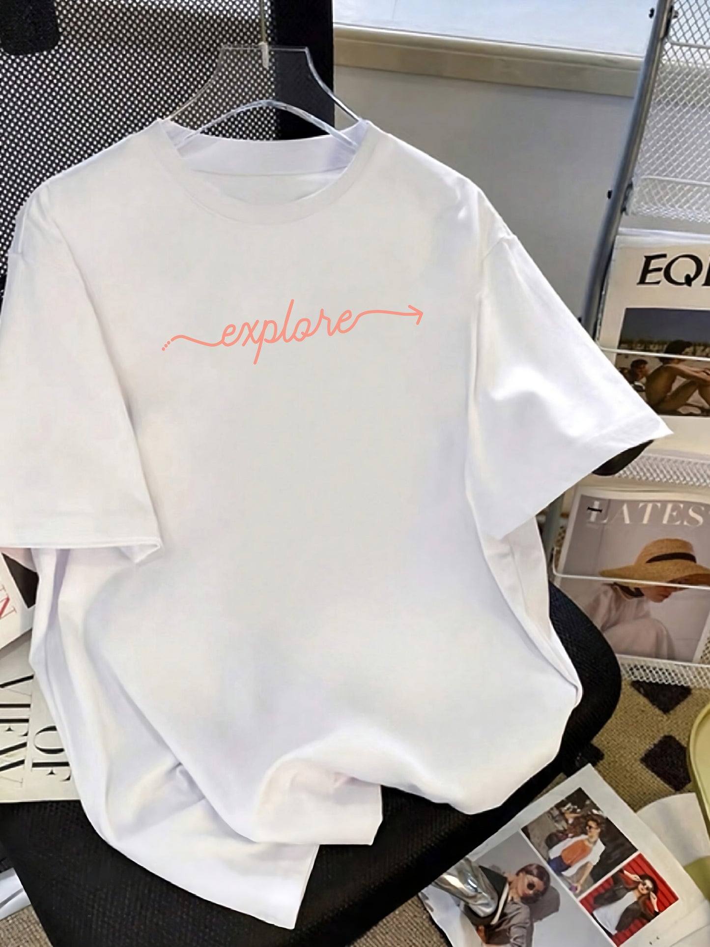 Printed Oversized Cotton T-Shirt for Women