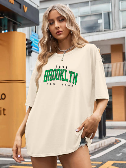 Printed Oversized Cotton T-Shirt for Women