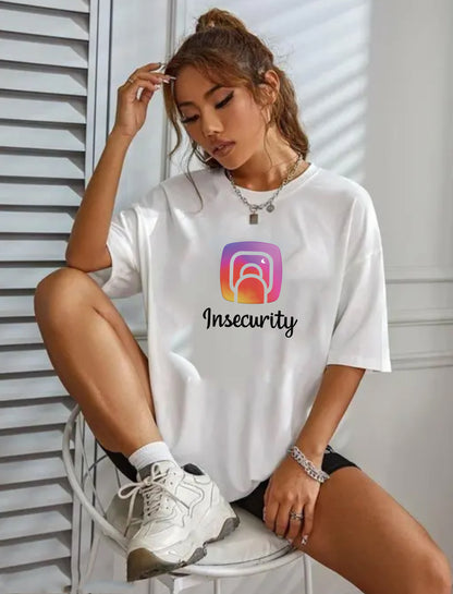 Printed Oversized Cotton T-Shirt for Women
