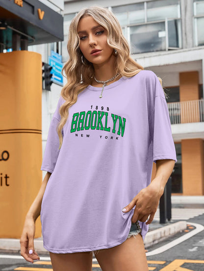 Printed Oversized Cotton T-Shirt for Women