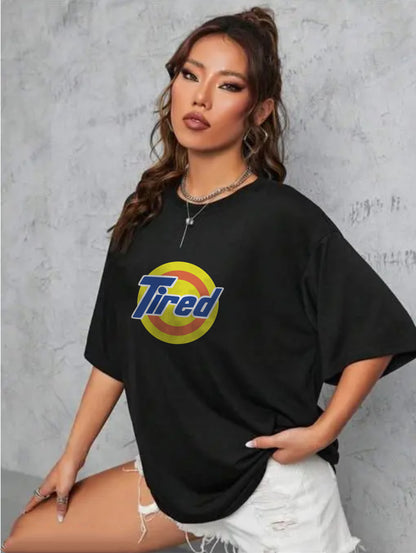 Printed Oversized Cotton T-Shirt for Women