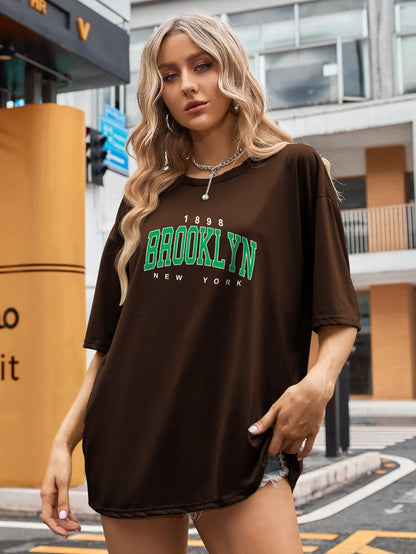 Printed Oversized Cotton T-Shirt for Women