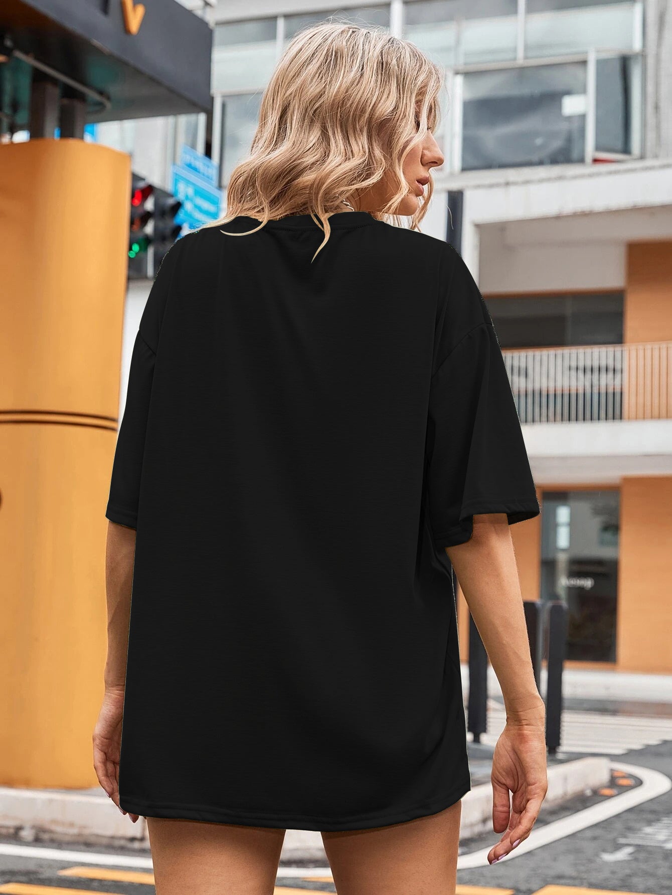 Printed Oversized Cotton T-Shirt for Women