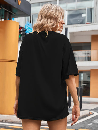 Printed Oversized Cotton T-Shirt for Women