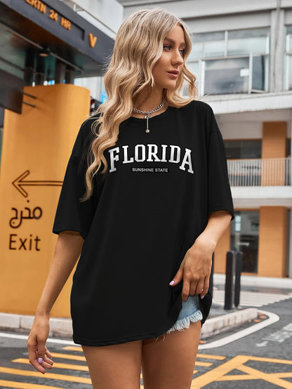 Printed Oversized Cotton T-Shirt for Women