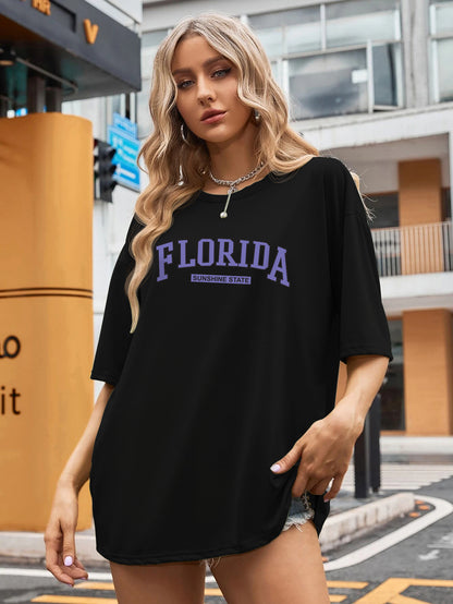 Printed Oversized Cotton T-Shirt for Women