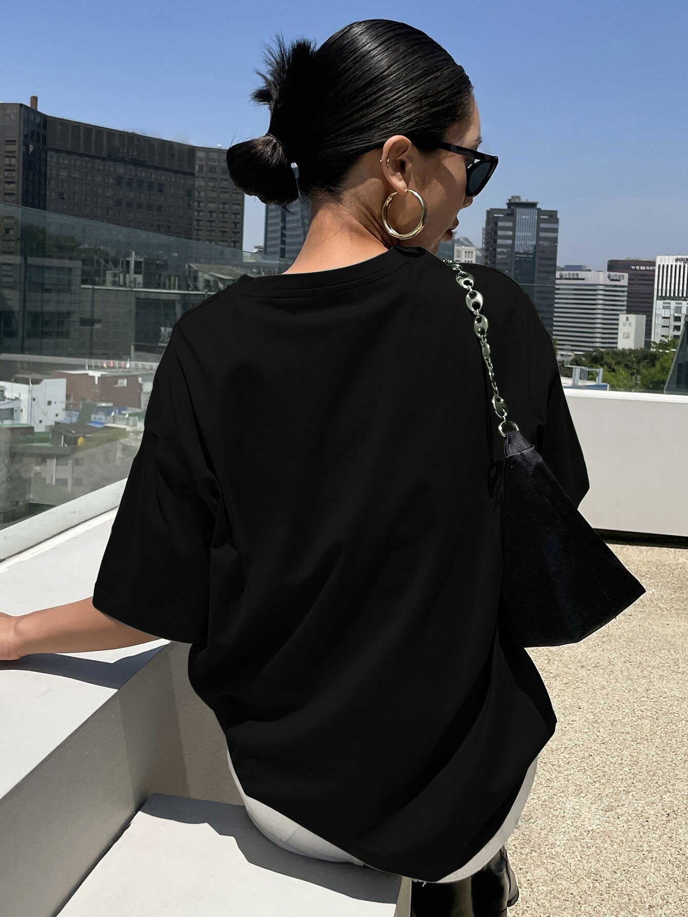 Printed Oversized Cotton T-Shirt for Women