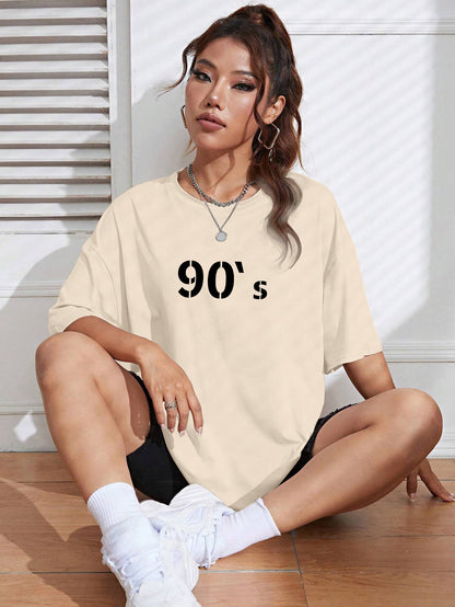 Printed Oversized Cotton T-Shirt for Women
