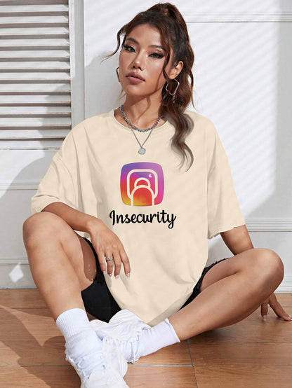 Printed Oversized Cotton T-Shirt for Women