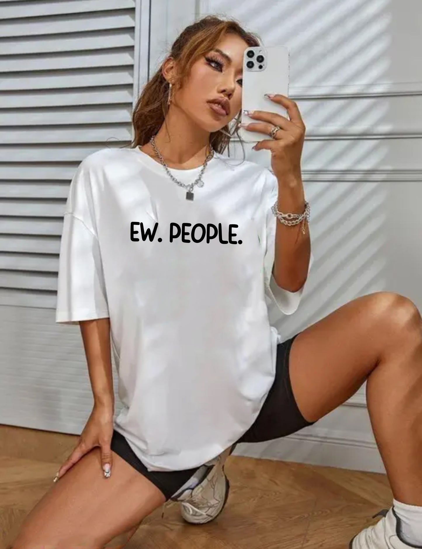 Printed Oversized Cotton T-Shirt for Women