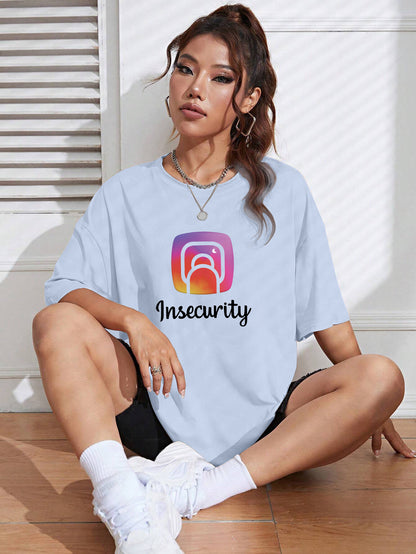 Printed Oversized Cotton T-Shirt for Women