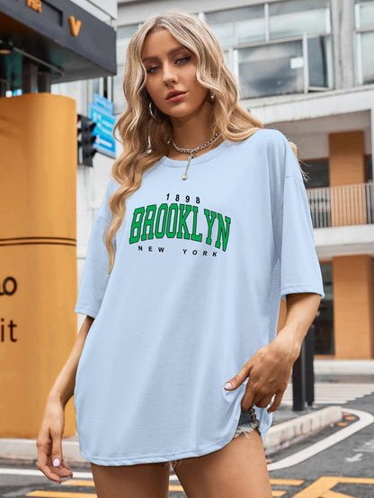 Printed Oversized Cotton T-Shirt for Women