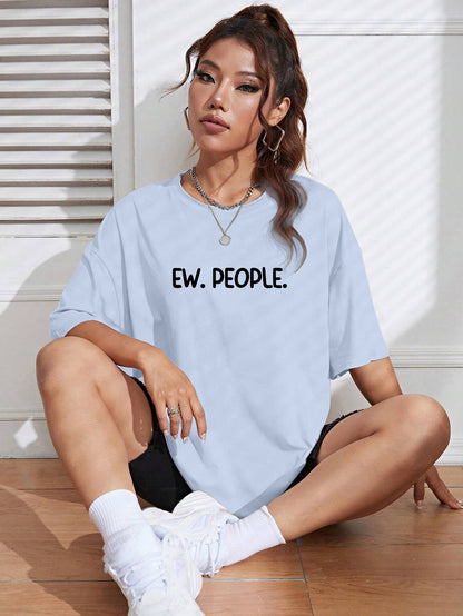 Printed Oversized Cotton T-Shirt for Women