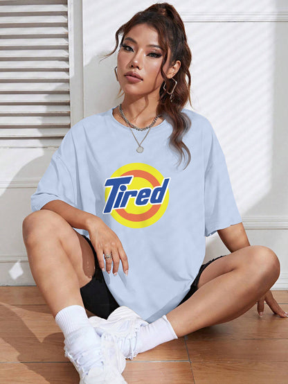 Printed Oversized Cotton T-Shirt for Women