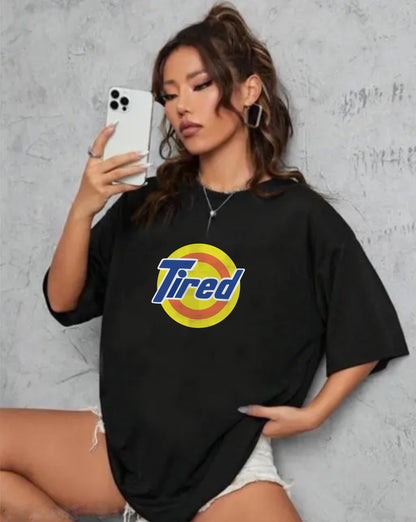 Printed Oversized Cotton T-Shirt for Women