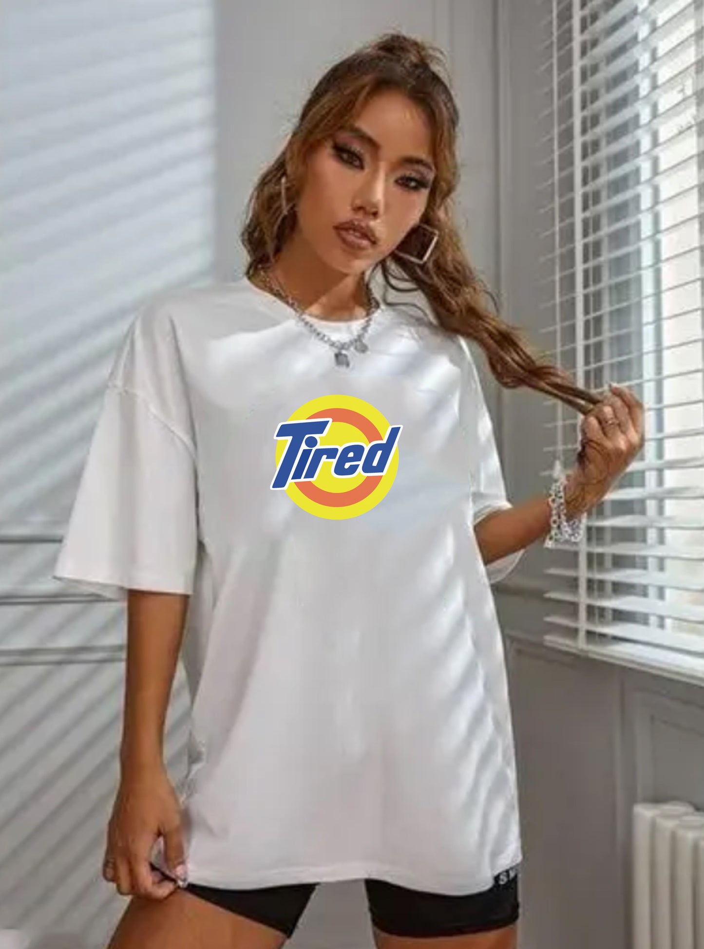 Printed Oversized Cotton T-Shirt for Women