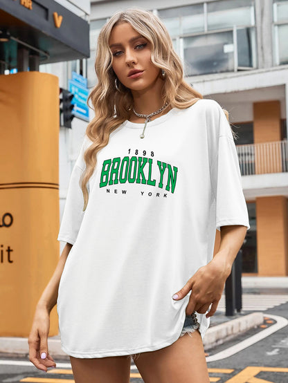 Printed Oversized Cotton T-Shirt for Women