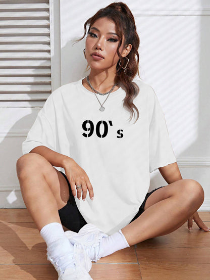 Printed Oversized Cotton T-Shirt for Women